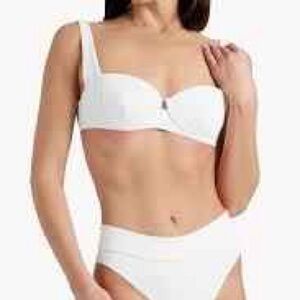White Onia high waisted bikini set